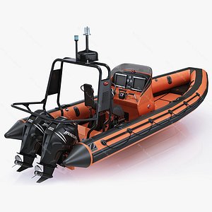 Inflatable lifeboat Zodiac RIB Hurricane and engine Mercury Verado 200 RHIB