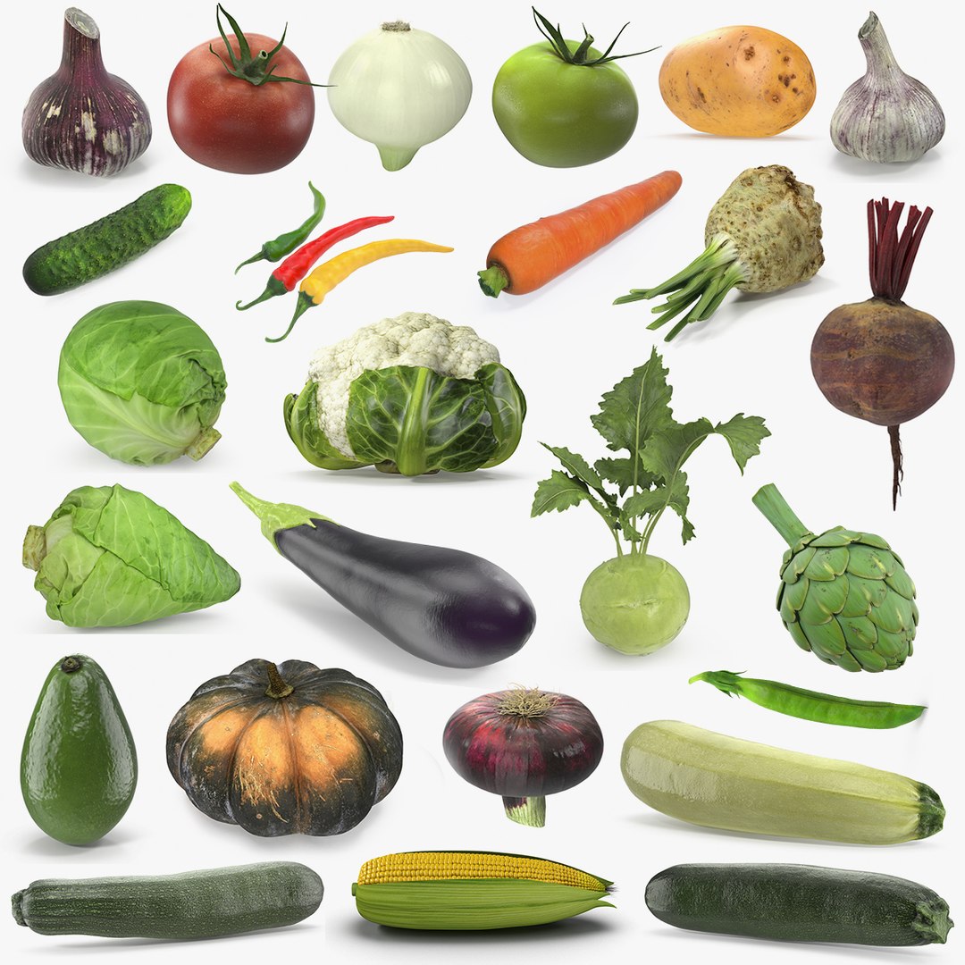 Vegetables Collection 4 3D model preview