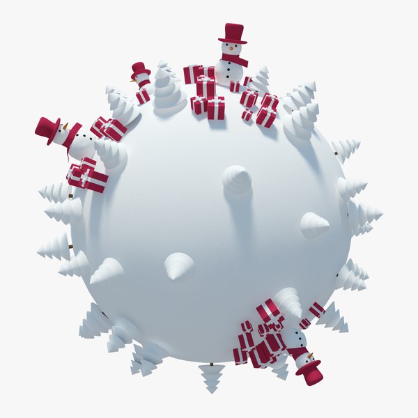 3d model planet winter