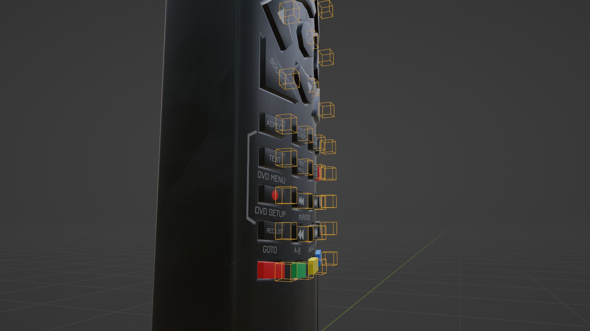 3D Rigged Black TV Remote Control Model - TurboSquid 2277504