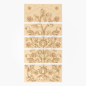 Endless floral basrelief 3D model