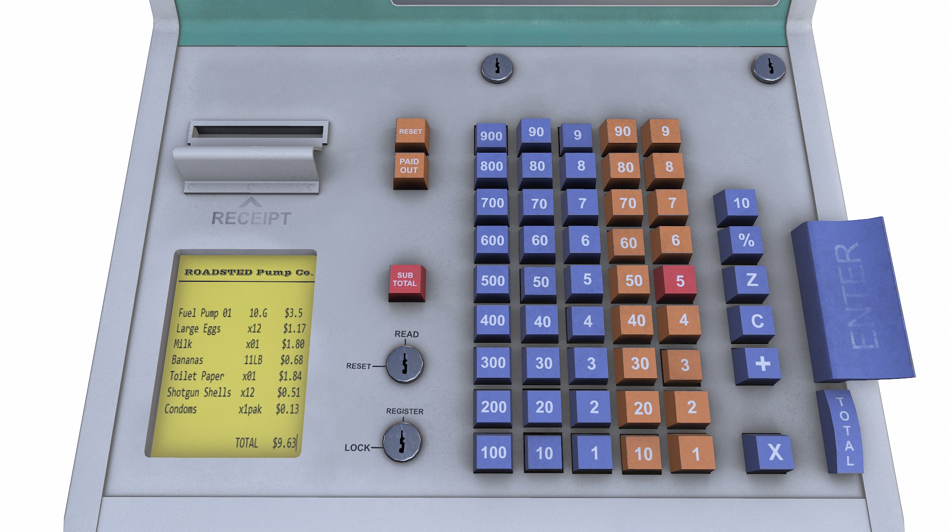 Retro Electronic Cash Register Low-poly PBR model https://p.turbosquid.com/ts-thumb/qm/I0Hz9l/4H/screenshot010/png/1763277085/1920x1080/fit_q87/8ae43e1f2219d896549975c811eaef1e6c1cb587/screenshot010.jpg