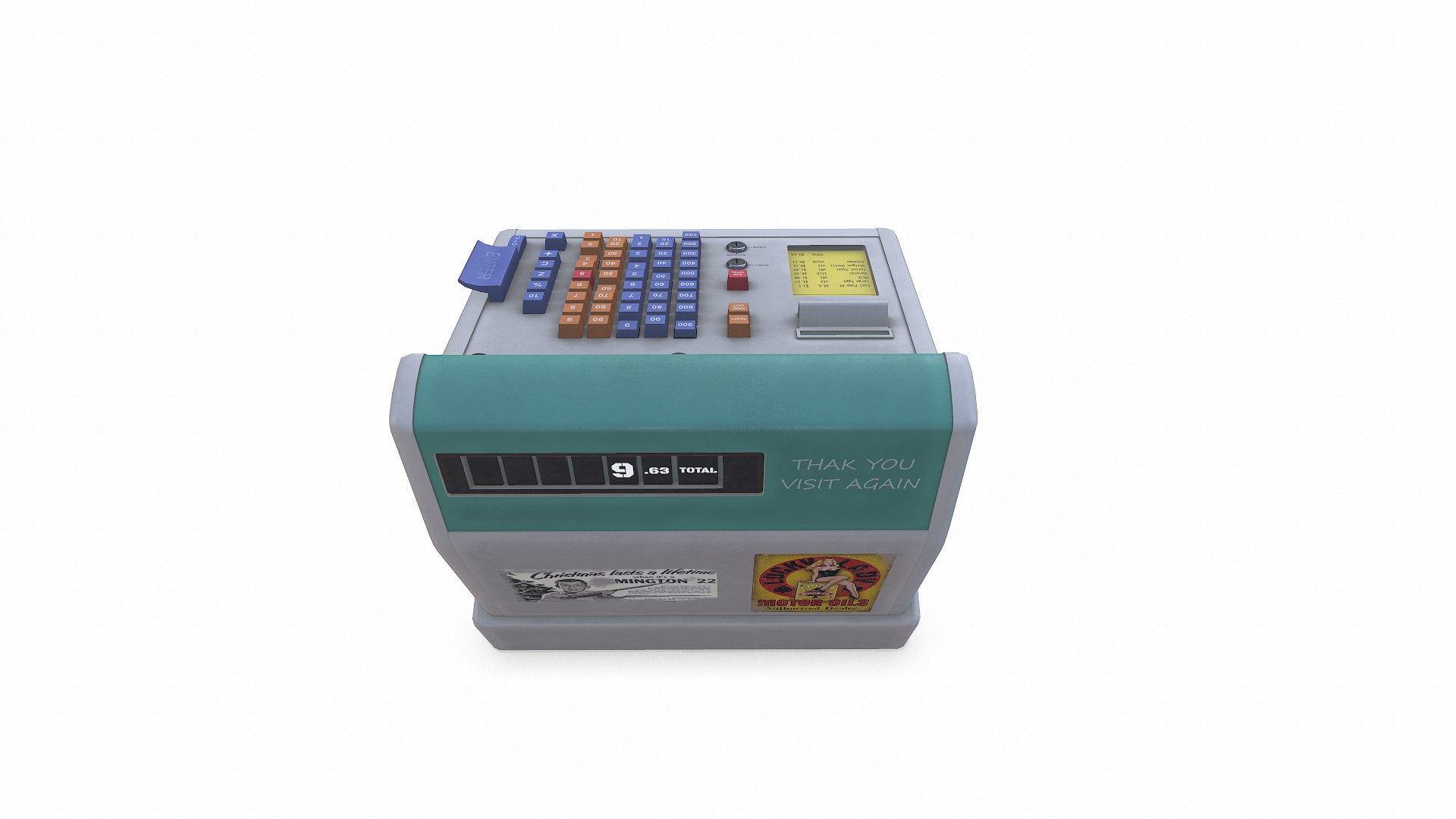Retro Electronic Cash Register Low-poly PBR model https://p.turbosquid.com/ts-thumb/qm/I0Hz9l/nN/screenshot020/png/1763277098/1920x1080/fit_q87/5cc603ae514dd6a6210f76ebf81d2097daead72c/screenshot020.jpg
