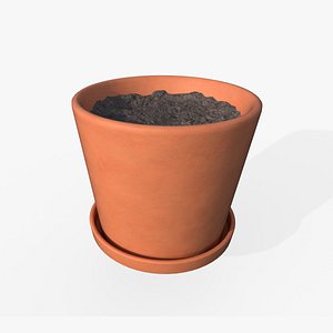 3D Terracotta Plant Pot