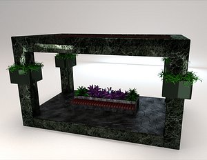 (Important textures coming back soon after improvements)Cuboid gazebo bench area
