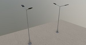 5 Meter Octogonal Lighting Pole -Double Consol 3D model