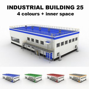 3d medium industrial building 25