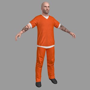 prisoner character people 3D model