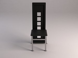 CHAIR---Wave back plastic and aluminium