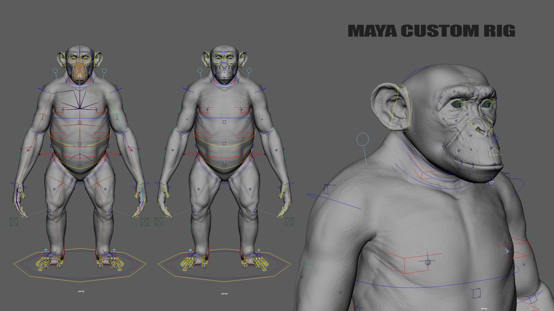 3D Chimp Rig UNREAL Project - TurboSquid 2314621