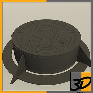 manhole cover 3d 3ds
