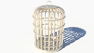 golden bird cage 3D