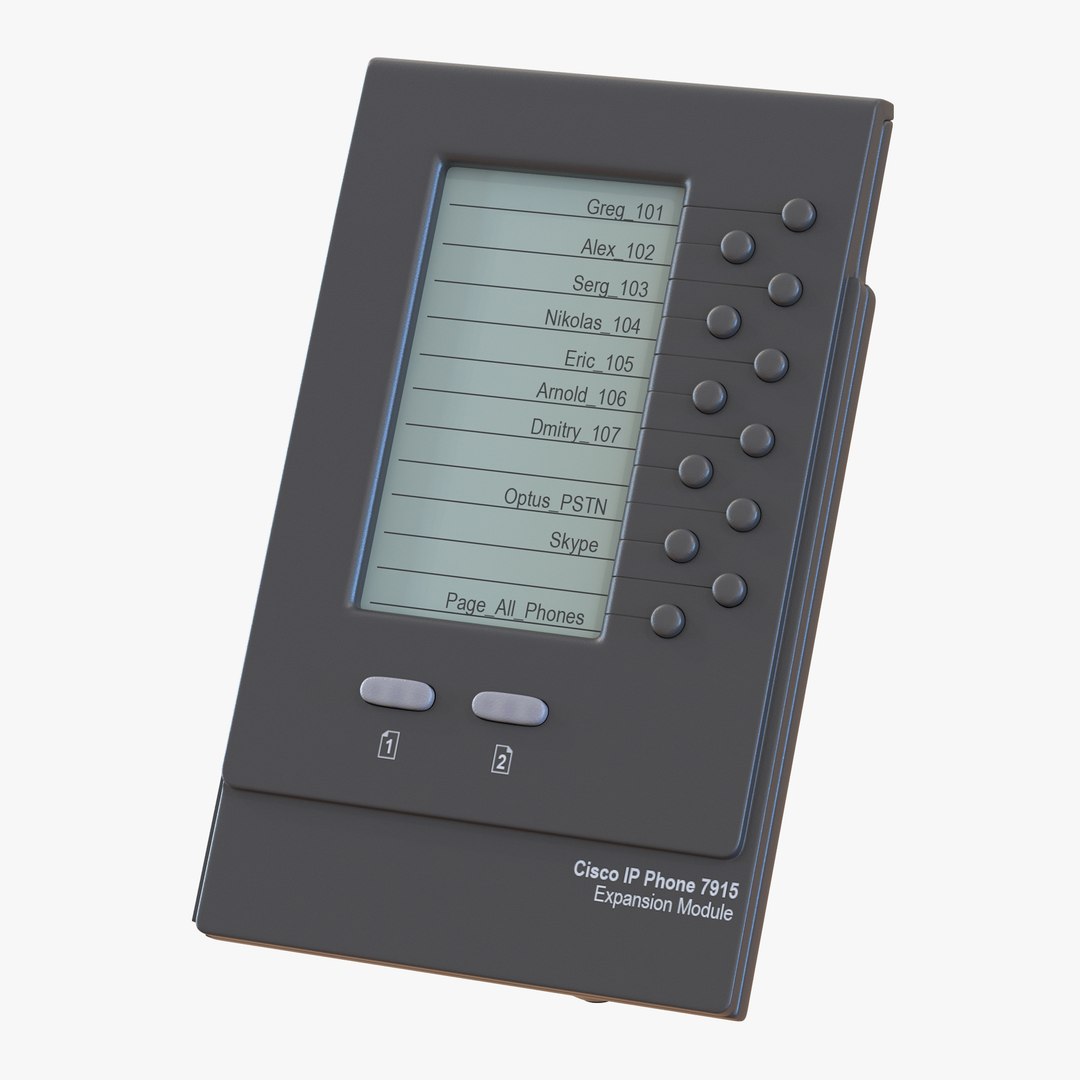 Cisco 7915 Expansion Module 3D Model 3D model preview