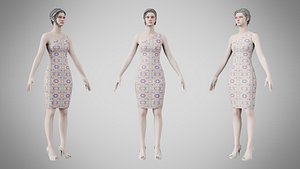 Dress 19 Gradient Wave Pattern