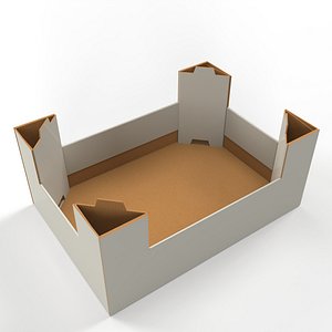 3D model Cardboard Retail Display Tray for Product Packaging Merchandise