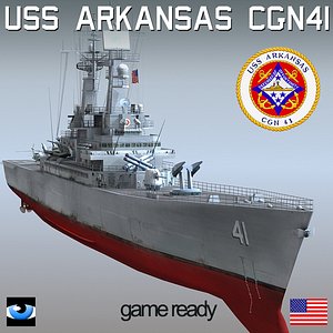 USS Arkansas CGN-41 with SH-60