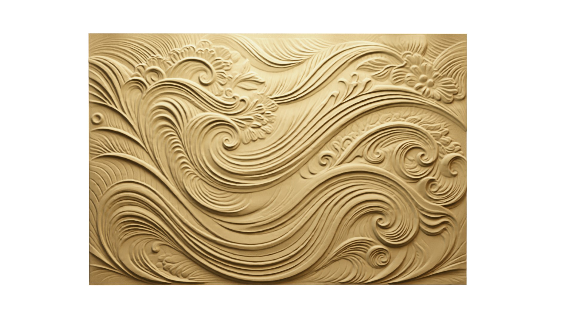 Modern Panel Wall Decor Set Relief Stl Mural CNC 164 3D Model ...
