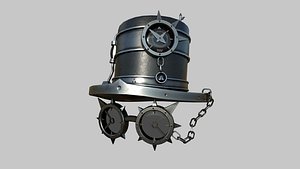 Steampunk Hat 03 Dark Black - SciFi Character Design model