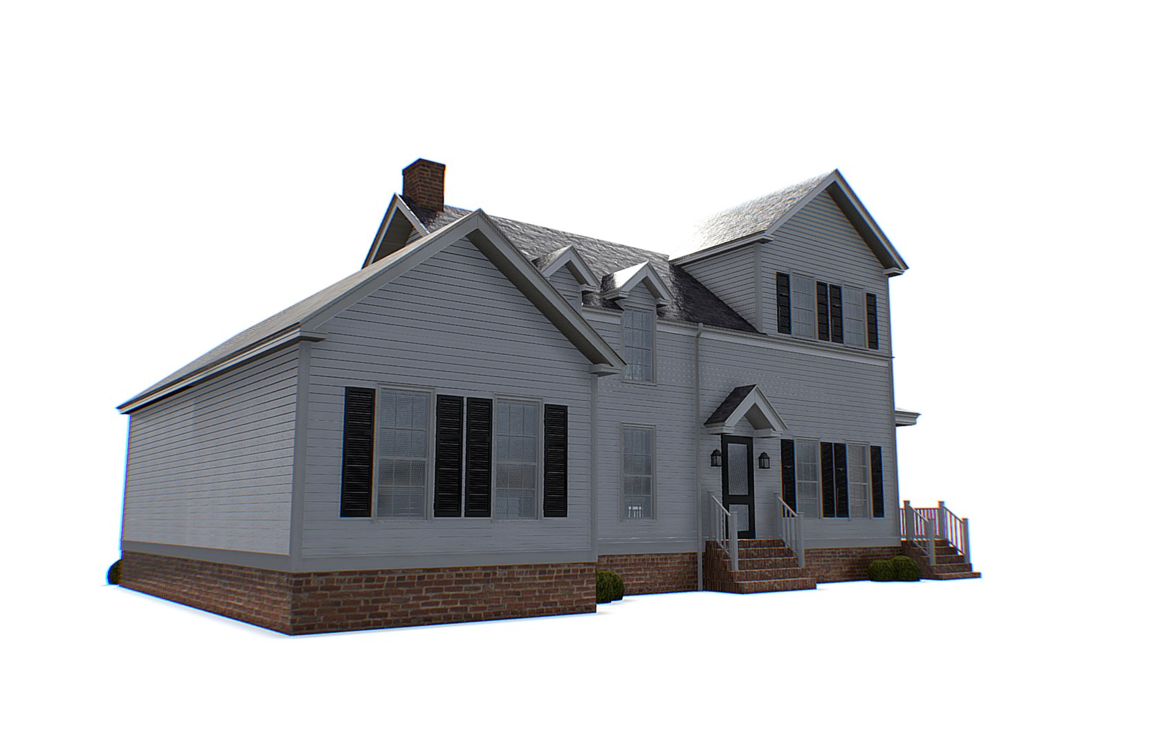 3D Classic American House 002 - TurboSquid 2222612