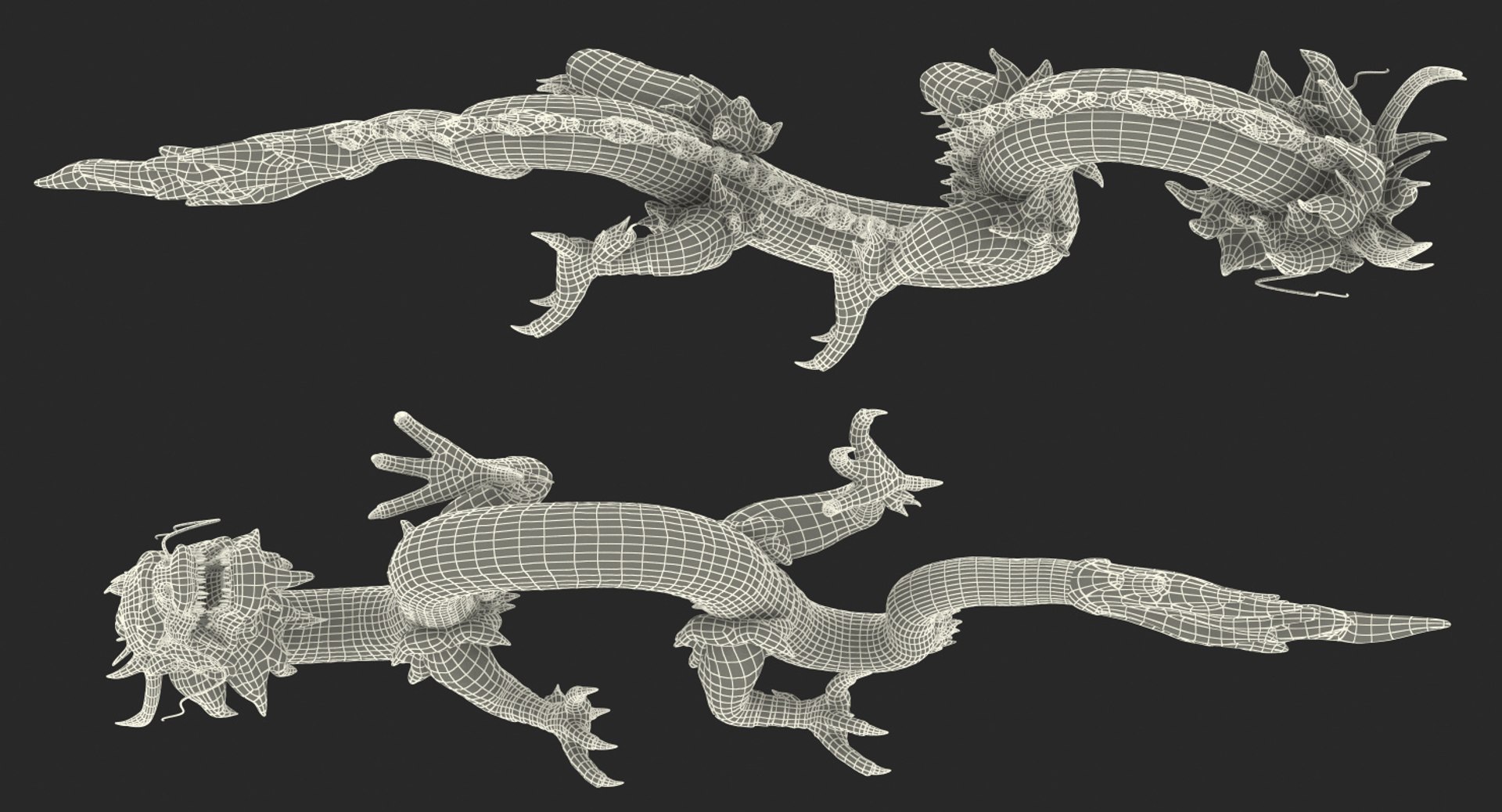 3D Golden Chinese Dragon Zodiac - TurboSquid 1380924
