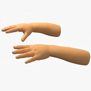 Asian Baby Hands 3D model