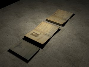 3d german passport model