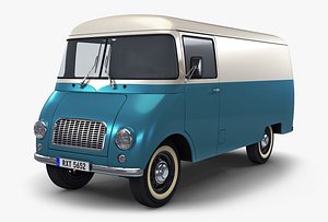 Generic Retro Cargo Van v 4 3D model