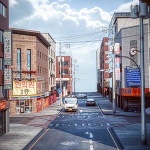 Seoul South Korea- Korean City Day Version - Game Ready 3D model 3D