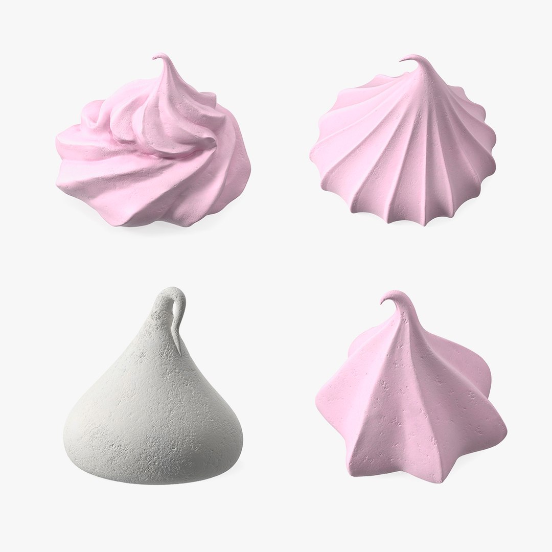 Meringue Cookies Collection 2 3D model preview