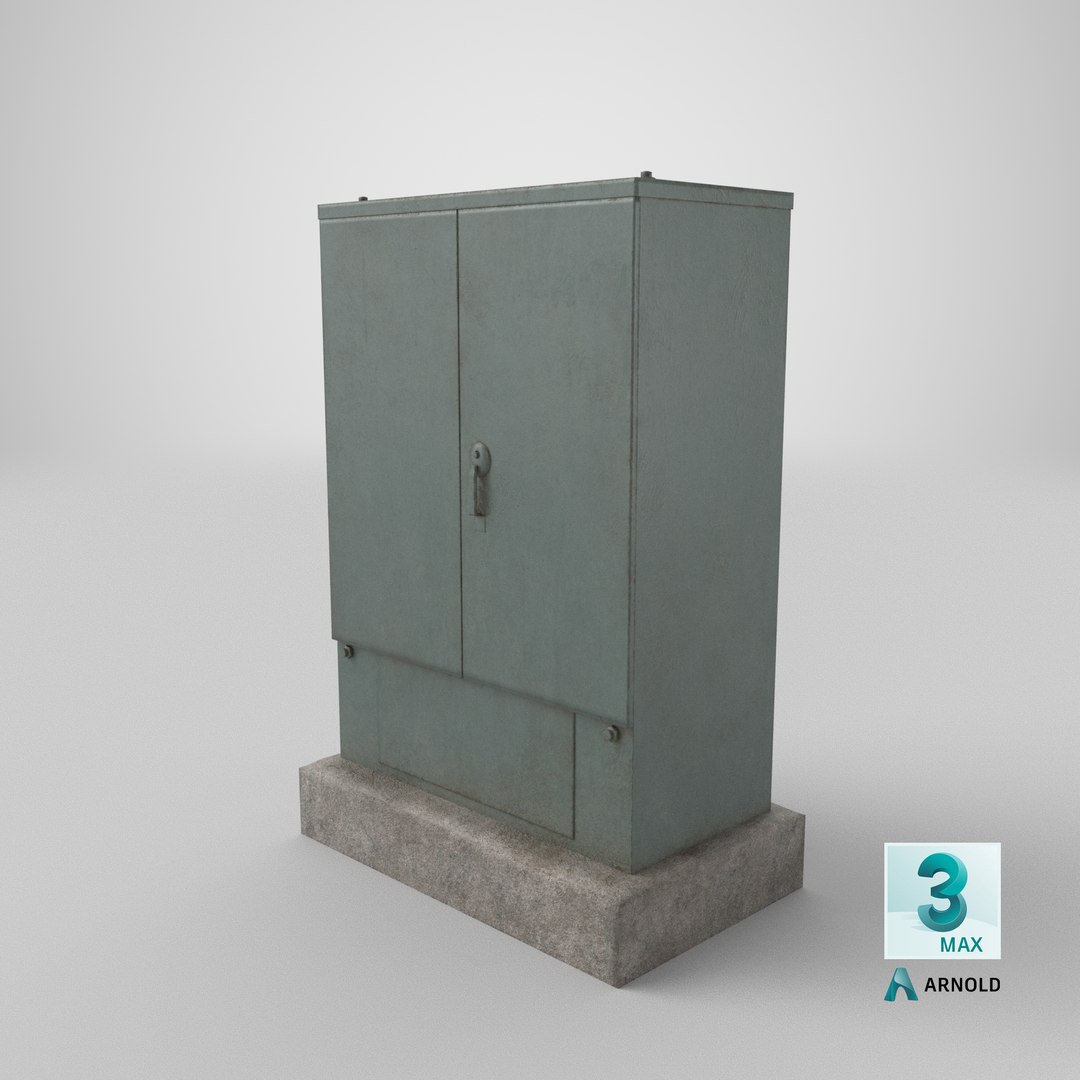 3D Telephone Utility Box Clean and Dirty TurboSquid 1875357