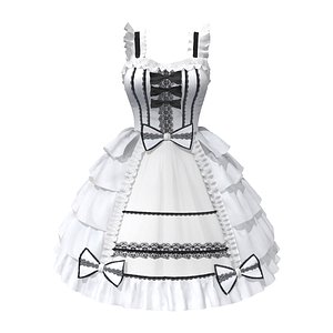 Black and White Masquerade Dress