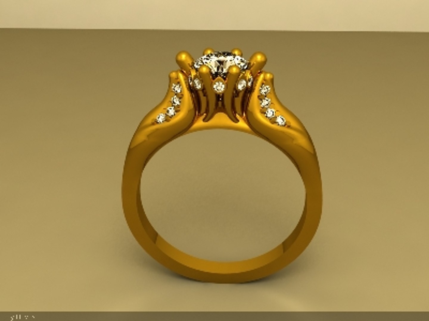 Gold Ring 3d 3dm