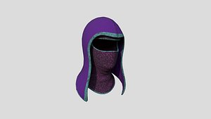 Ninja Assassin Hood 07 Purple - Character Design Fashion 3D