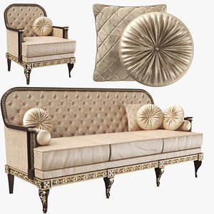 Classic Chair And Sofa 3D