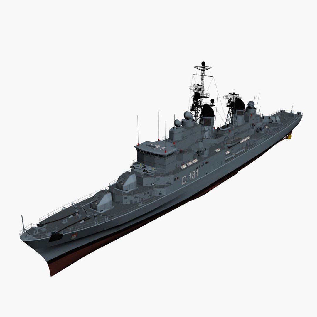 101a Hamburg Class Destroyer 3d Model