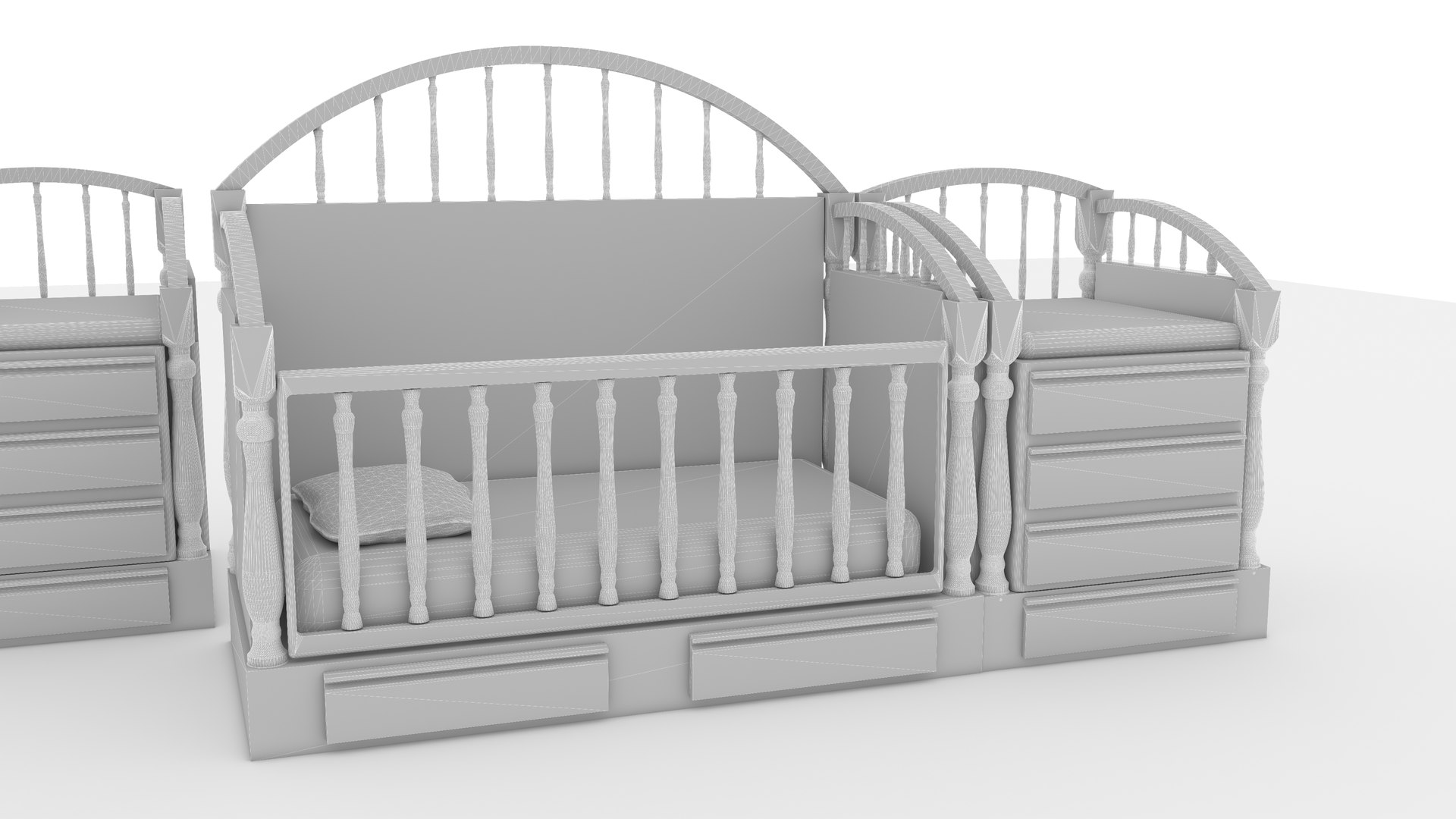 Baby Beds 3D model TurboSquid 1911768