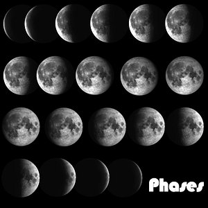 Maya/FBX/OBJ Moon Phases