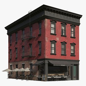 New York Corner Building Restaurant