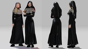 3D Realistic Nun - GameReady