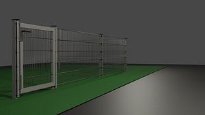 double-wire-mesh-fence 3D model