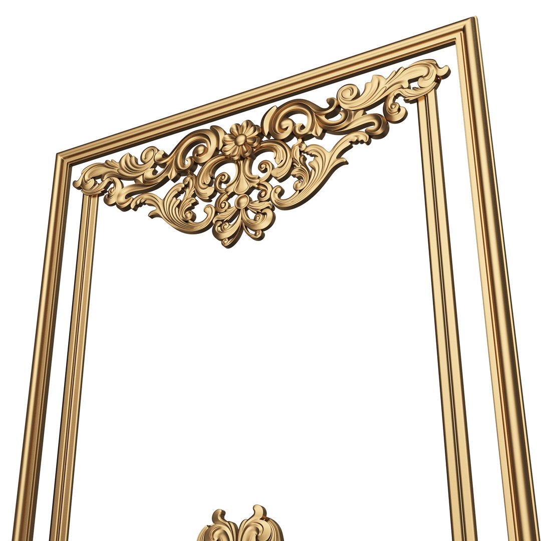 Boiserie Carved Decoration Panel 04 3D model - TurboSquid 2158499