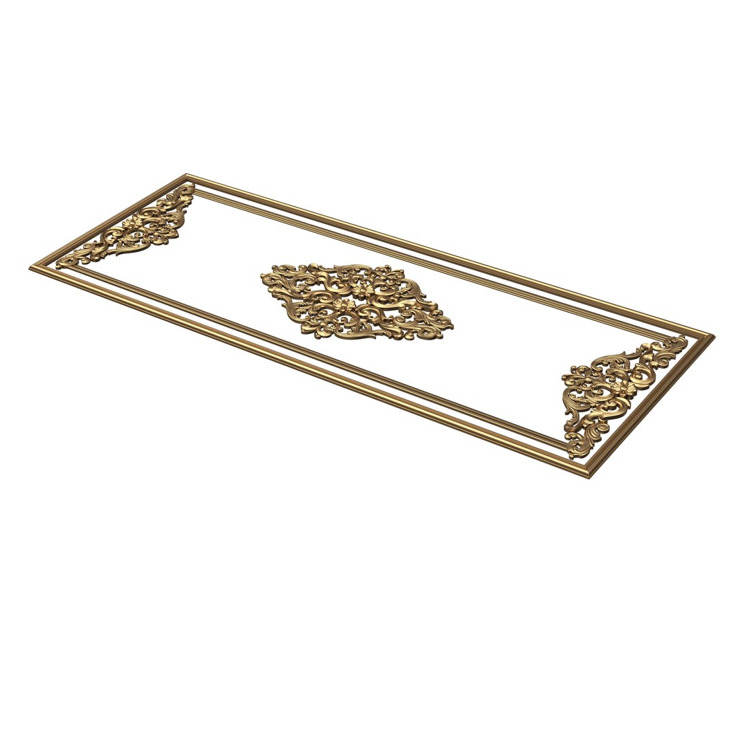 Boiserie Carved Decoration Panel 04 3D model - TurboSquid 2158499