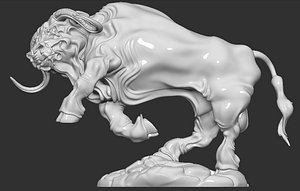 3d model bullock bull