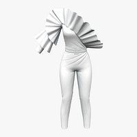Haute Couture Fashion Jumpsuit Dress