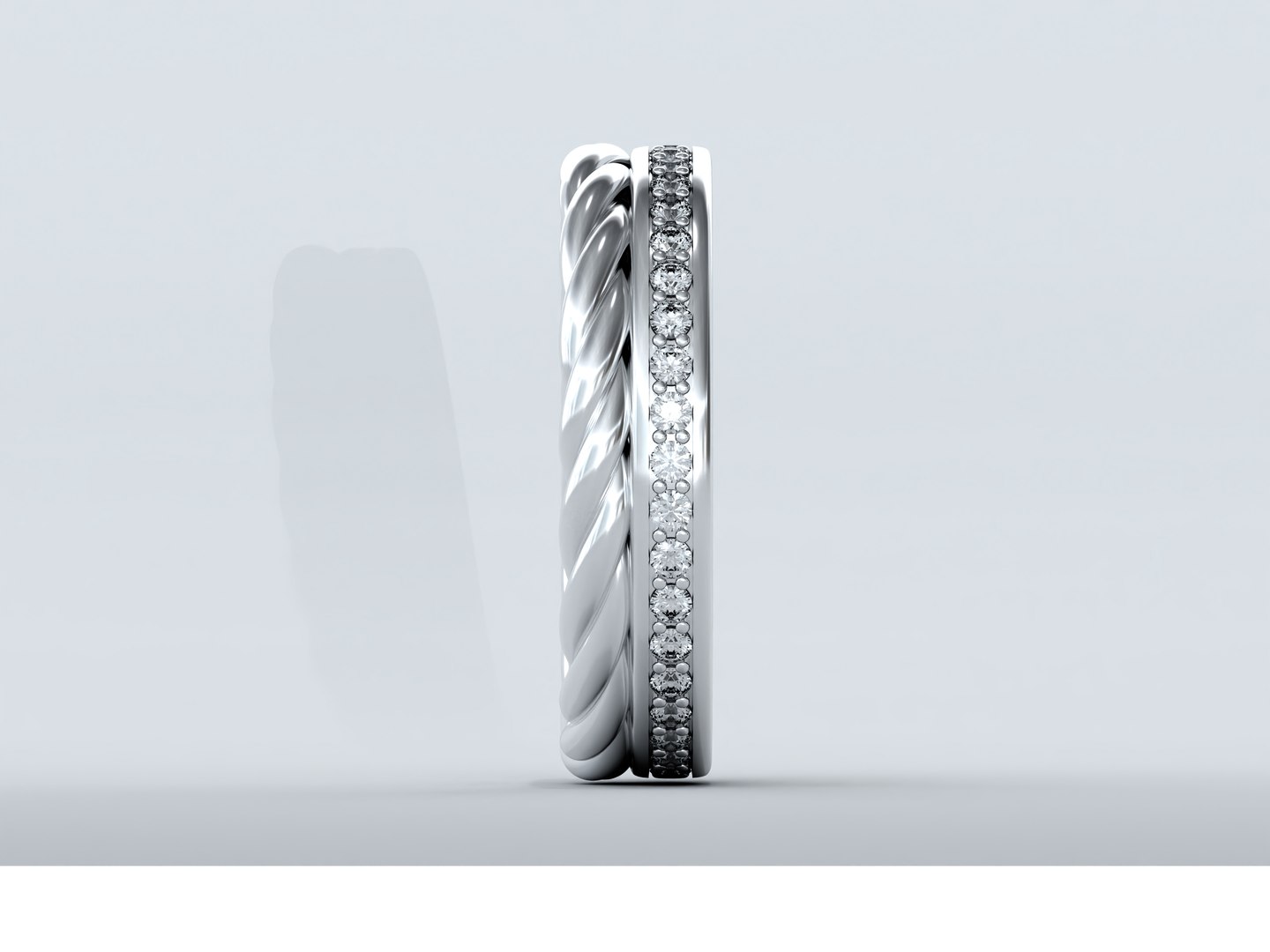3D Model Twisted Rope Pave Eternity Ring - TurboSquid 2345752