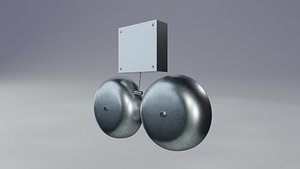 School Bell Animated with Fk Rig Low-poly 3D model