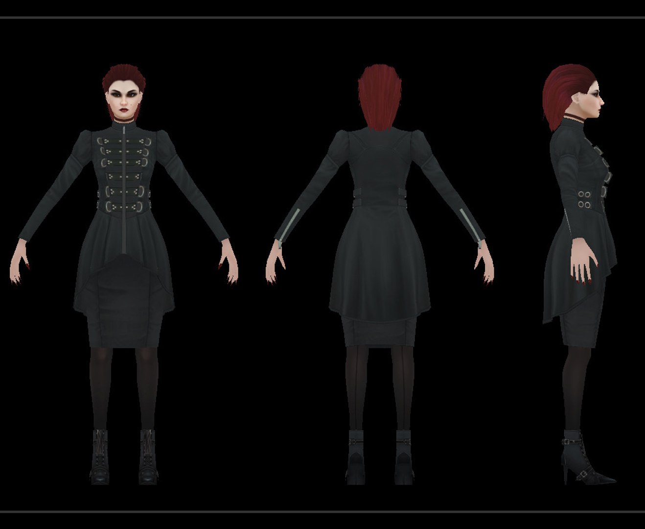 3d model hand painted girl