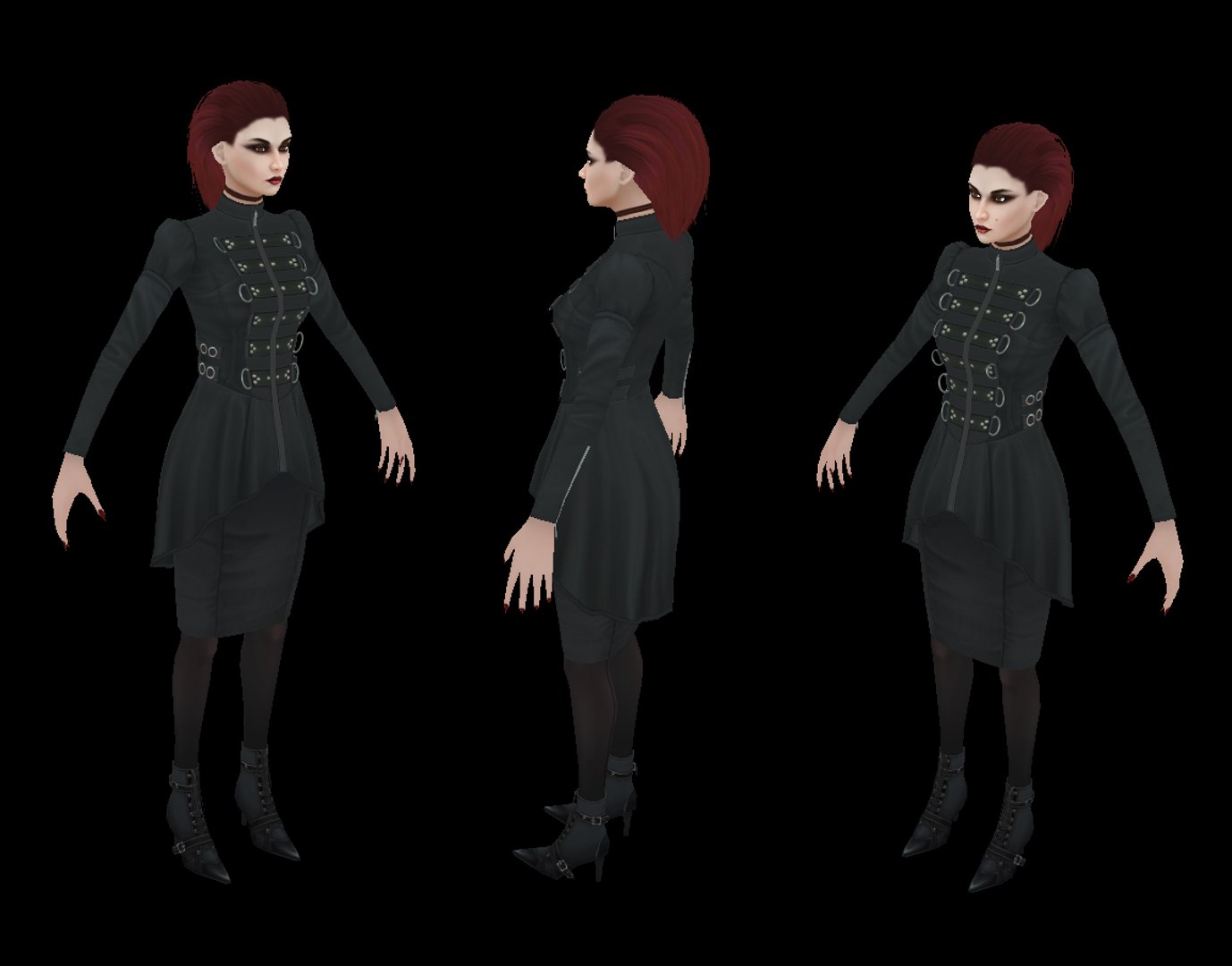 3d model hand painted girl