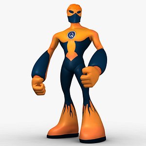 3D cartoon android robot rigged