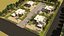 Low-Poly Modern House Neighborhood 3D Exterior Scene